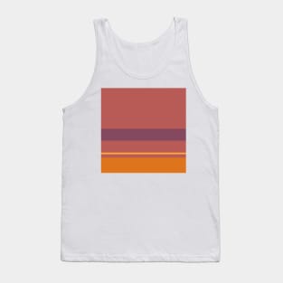 A scarce consistency of Old Heliotrope, Dark Mauve, Giant'S Club, Brownish Orange and Mango stripes. Tank Top